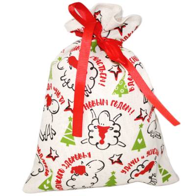 Сладкий подарок на Новый Год в мешочке весом 1000 грамм  в Лузе