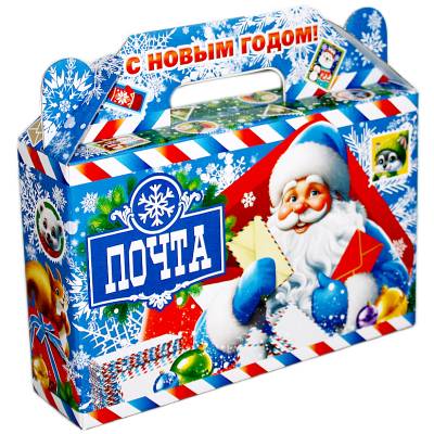 Детский подарок на Новый Год в картонной упаковке весом 850 грамм  в Лузе